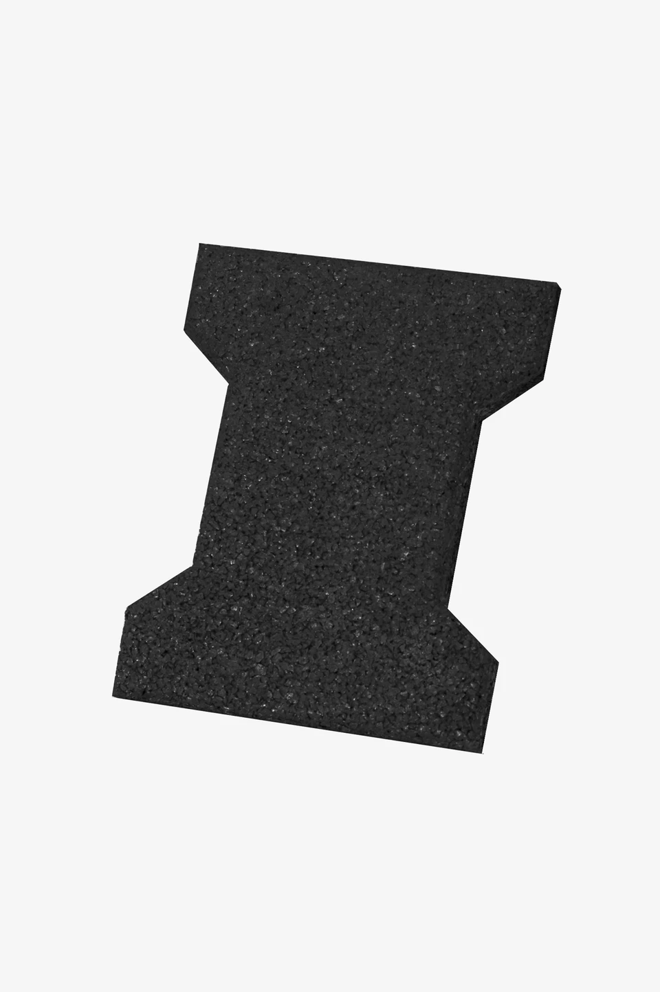 Behaton recycled rubber paver in black